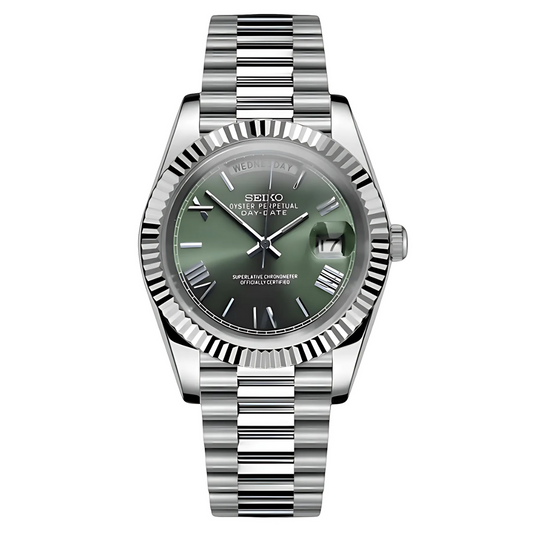SEIKODATE OLIVE GREEN ROMAN