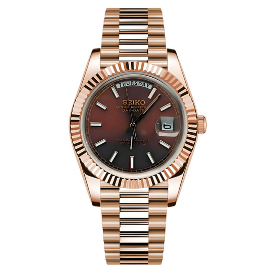 SEIKODATE ROSE GOLD CHOCOLATE