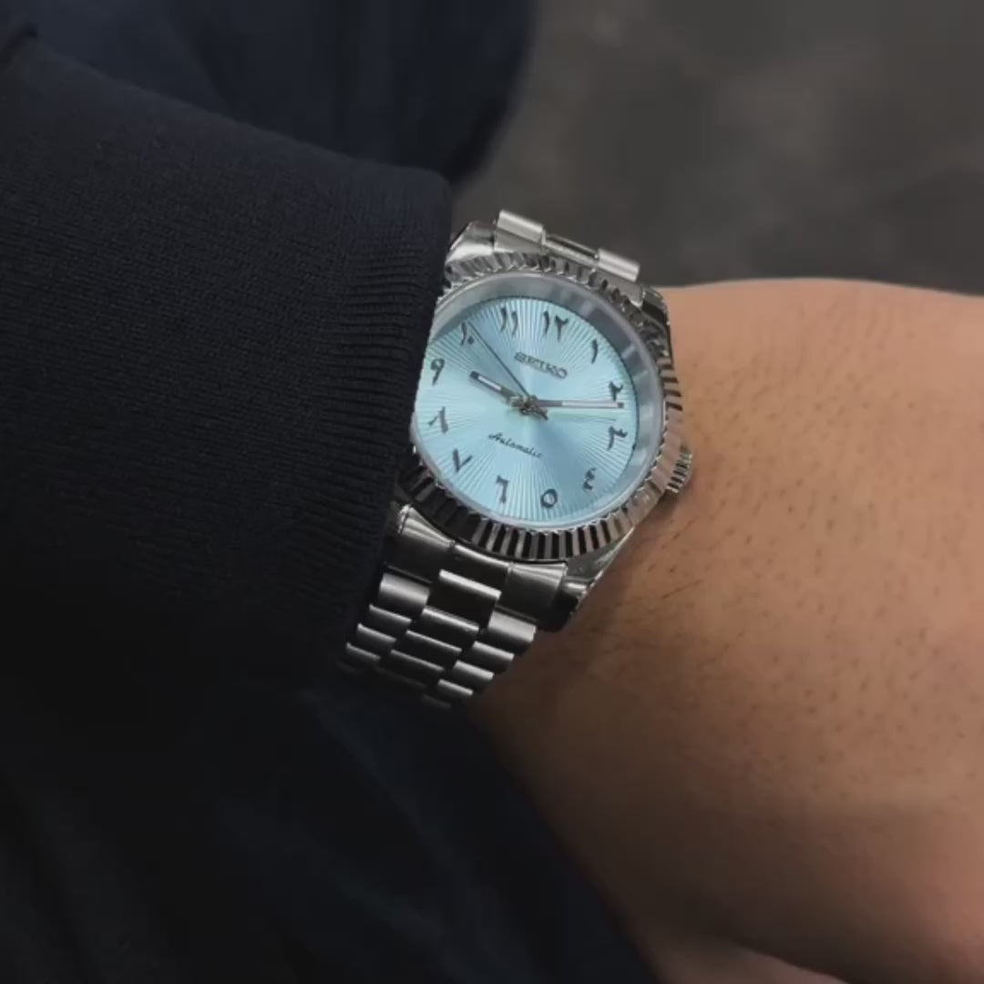 SEIKOJUST LIGHT BLUE ARABIC